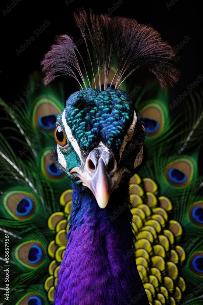 Fototapeta premium head of peacock