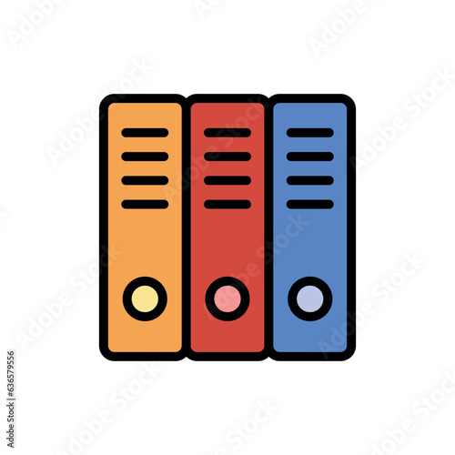 binder sign symbol vector glyph color icon