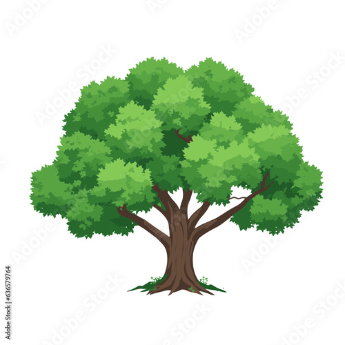 cartoon background Tree, vector tree