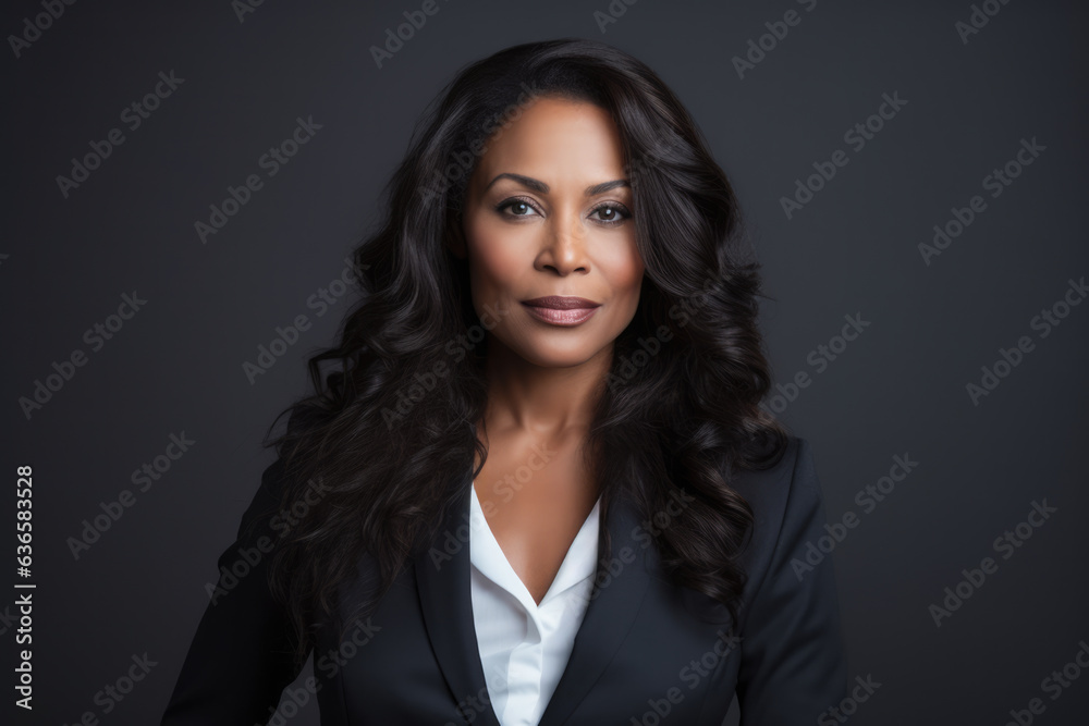 Fototapeta premium Confident African American woman. Generative AI.