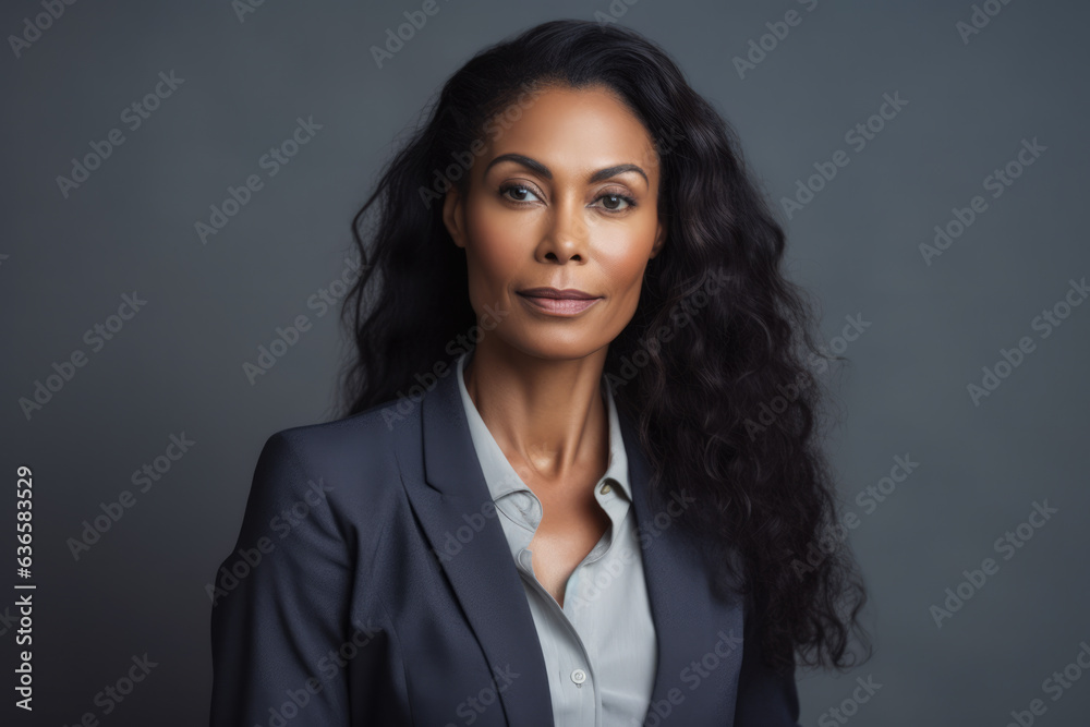 Confident African American woman. Generative AI. Confident African American woman. Generative AI.