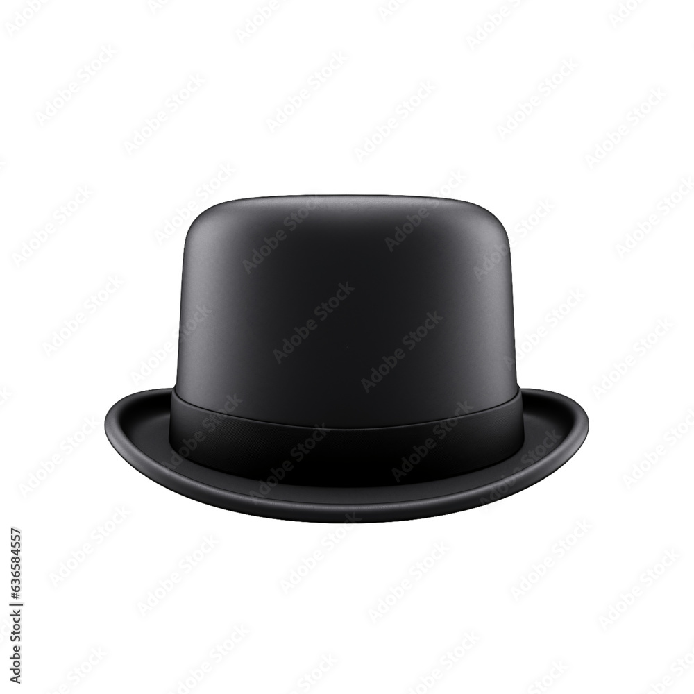 Bowler hat isolated on transparent background. Bowler hat isolated on transparent background.