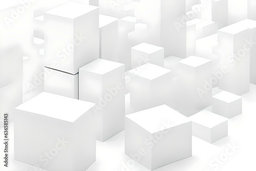 white boxes on white background Generative AI