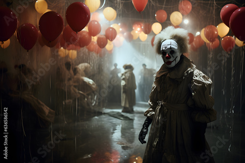 Wallpaper Mural A spooky haunted carnival with creepy clowns Torontodigital.ca