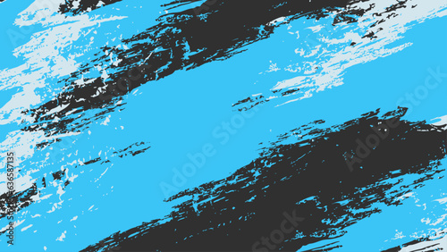 Abstract Blue Scratch Grunge Texture Design In Black Background