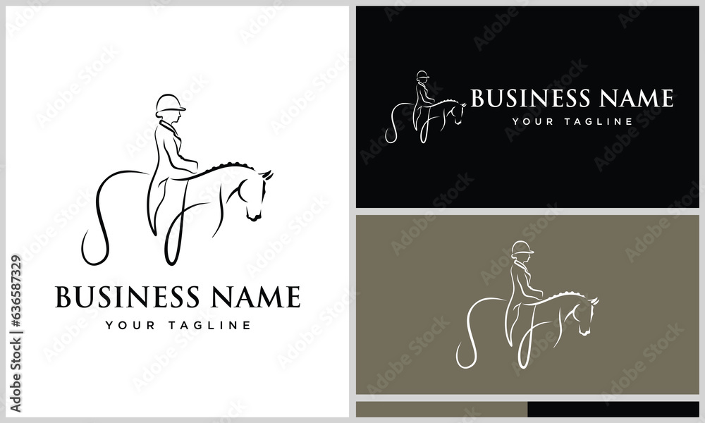 line art beautiful horse logo
