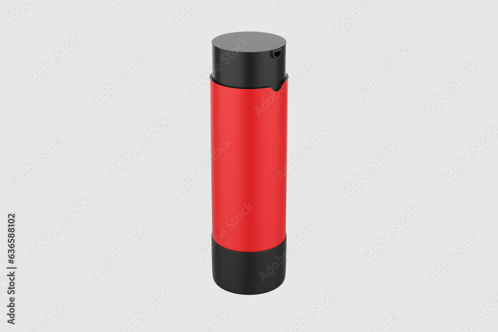 Glossy Foam Bottle Mockup Isolated On White Background. 3d illustration Glossy Foam Bottle Mockup Isolated On White Background. 3d illustration