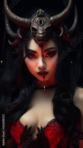 devil woman with horns