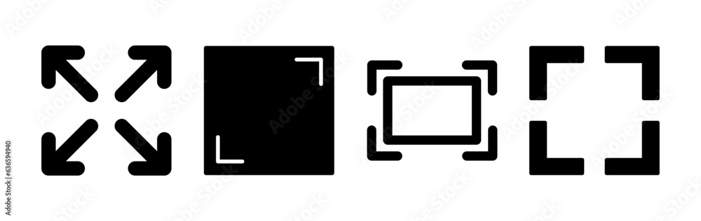 Fullscreen icon vector. expand fullscreen icon Fullscreen icon vector. expand fullscreen icon