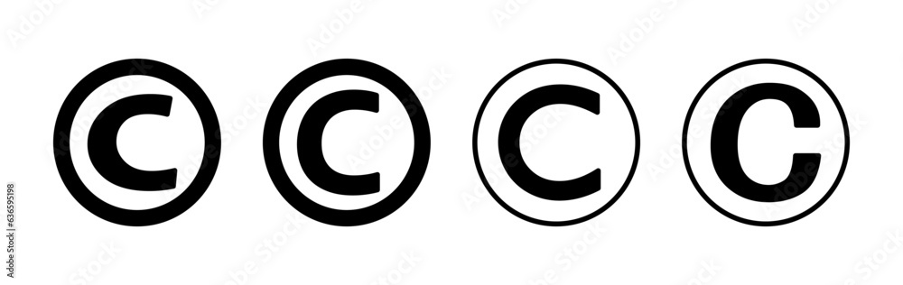 Fototapeta premium Copyright icon vector. copyright symbol