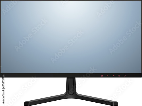 Monitor TV isolated, front ...
