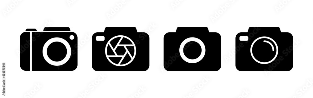 Camera Icon in trendy flat style isolated. Camera symbol web site design Camera Icon in trendy flat style isolated. Camera symbol web site design