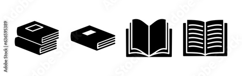 Book icon vector. Open book vector icon.