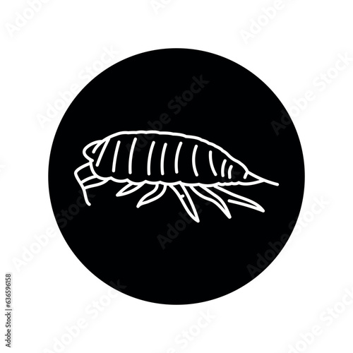 Louse black line icon.