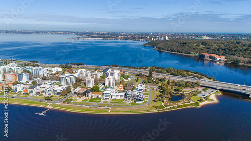 Photos Aerial landscapes above Swan river in Perth, Western Australia
