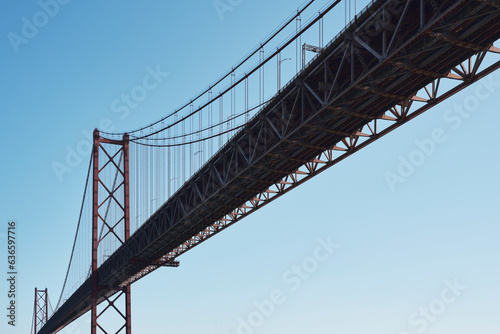 Ponte 25 de Abril bridge of Lisbon.