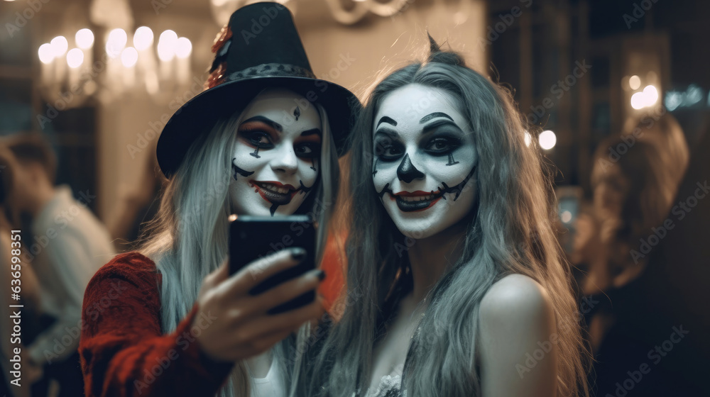 Girls with Halloween, Background, Illustrations, HD Girls with Halloween, Background, Illustrations, HD