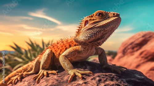 A Bearded Dragon , Background, Illustrations, HD © ACE STEEL D