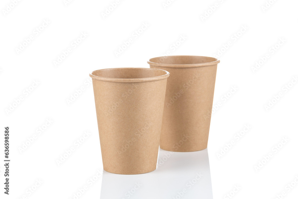 Empty Paper cups background Empty Paper cups background