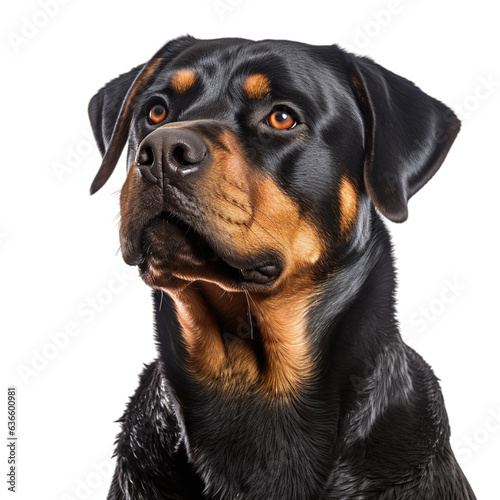 Rottweiler Dog Isolated on a Transparent Background