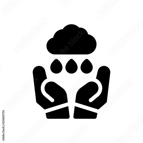 rainwater glyph icon