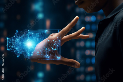 Ai, the concept of artificial intelligence use analytics, automation, and an autonomous brain Generative AI