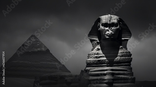 sphinx and pyramids