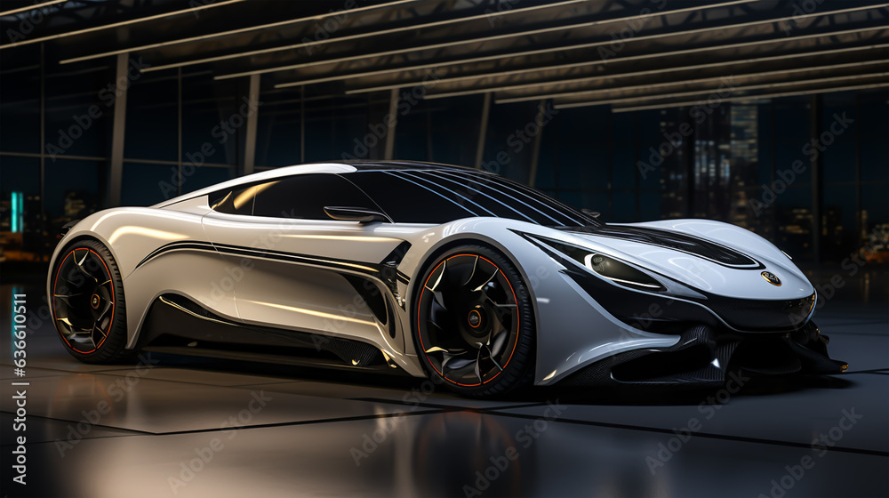 Sport car in studio environment Sport car in studio environment