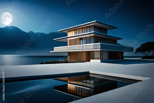 modern house on the beach © Mehwish