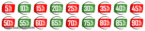 Set Sale banners design template, discount tags, app icons, vector illustration