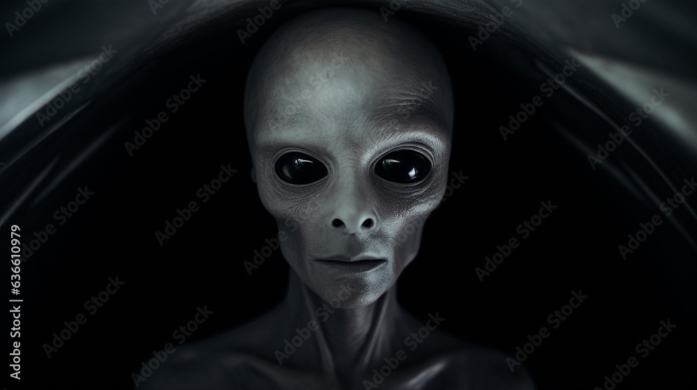 Through the Stars: Grey Alien aboard their Spaceship, Generative AI Through the Stars: Grey Alien aboard their Spaceship, Generative AI
