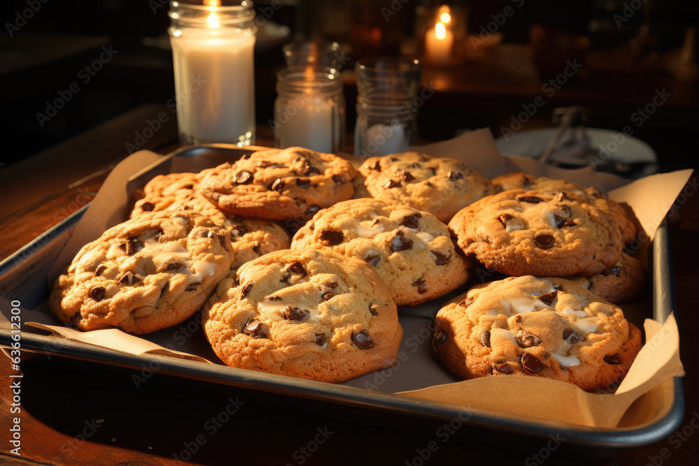 rashly baked chocolate chip cookies, still warm and gooey, ai generated. rashly baked chocolate chip cookies, still warm and gooey, ai generated.