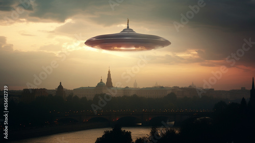 When East Meets Unknown: UFO Over the Kremlin's Towers, Generative AI