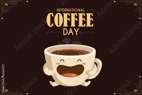 vector international day of Coffee design