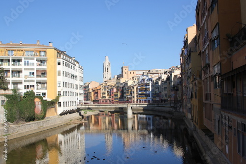 Girona Spain 06 11 2022 . Girona is a city in Catalonia in northeastern Spain, lying on the banks of the Onyar River. © shimon