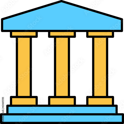 Bank icon set. financial  government or university building  logo vector.