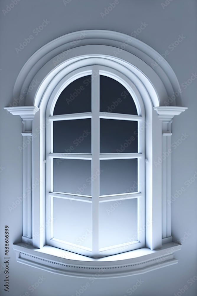 White window. AI generated illustration White window. AI generated illustration