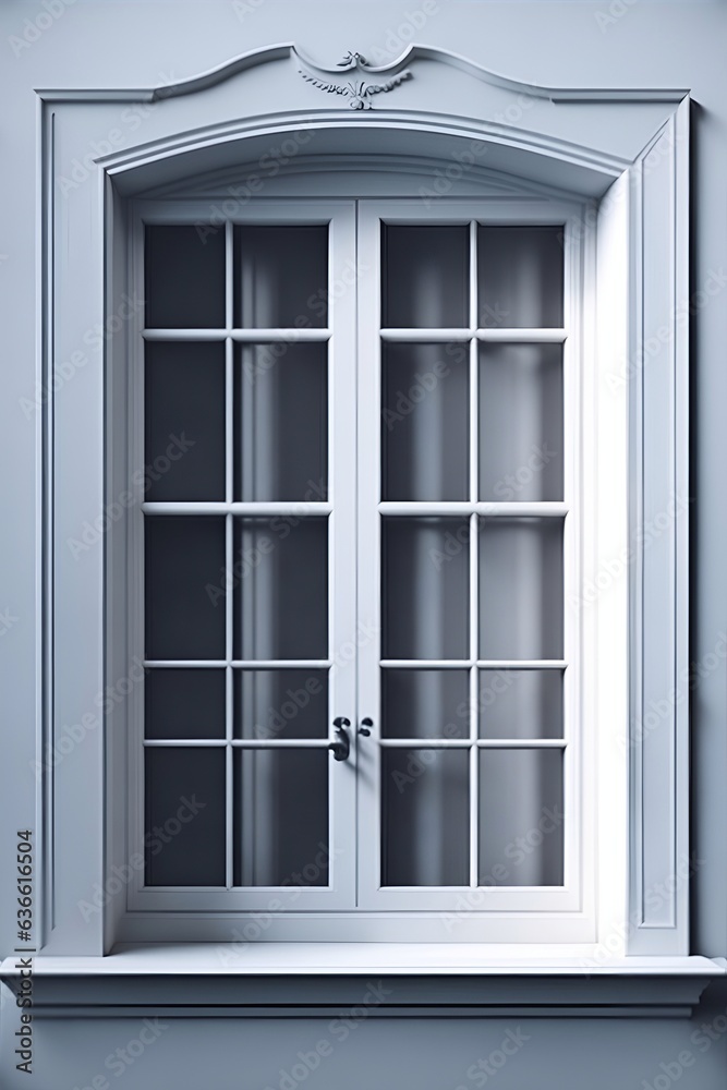 White window. AI generated illustration White window. AI generated illustration