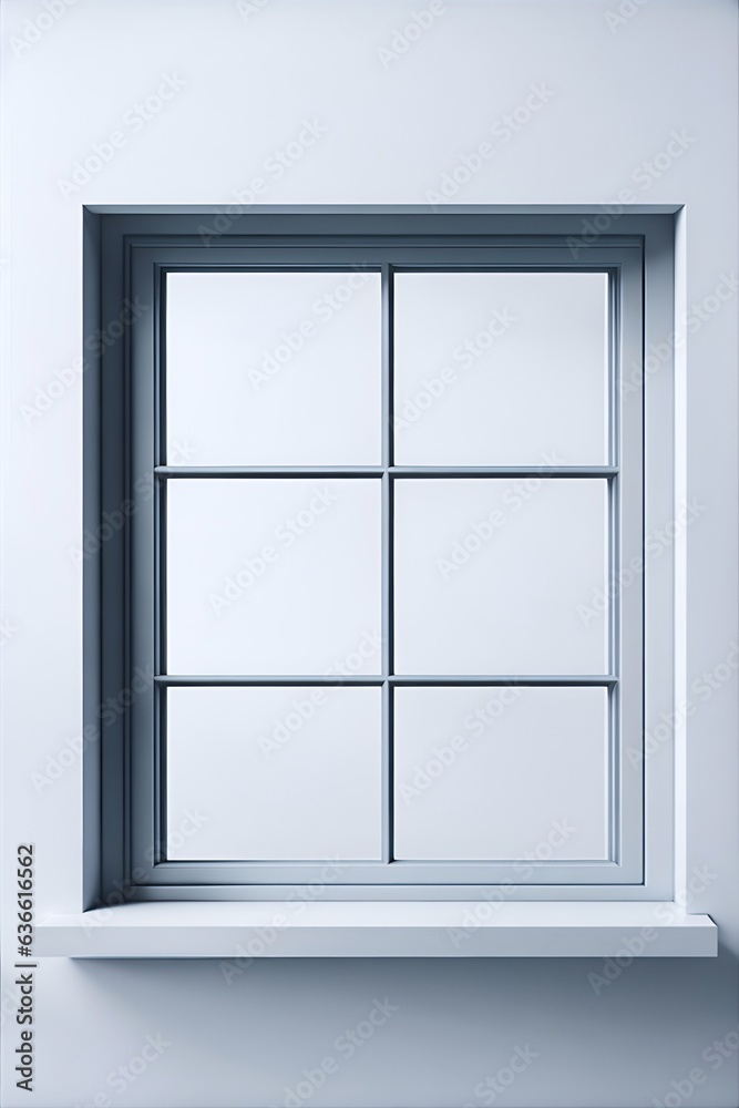 White window. AI generated illustration White window. AI generated illustration