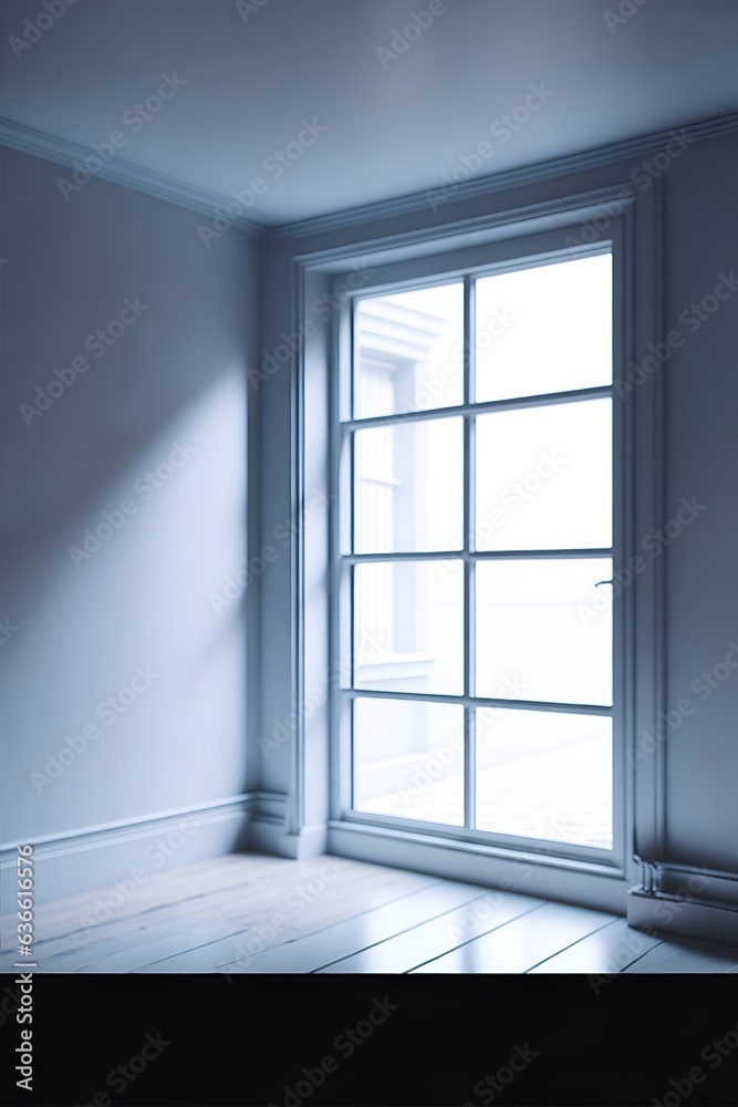 Fototapeta premium White window. AI generated illustration