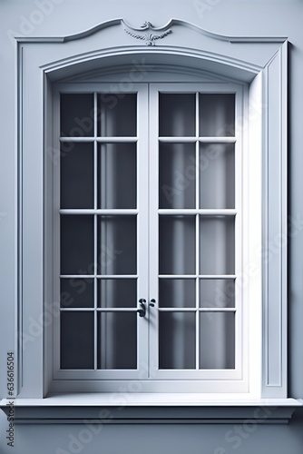 White window. AI generated illustration