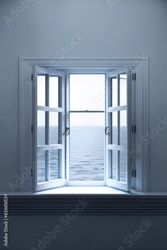White window. AI generated illustration