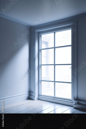 White window. AI generated illustration