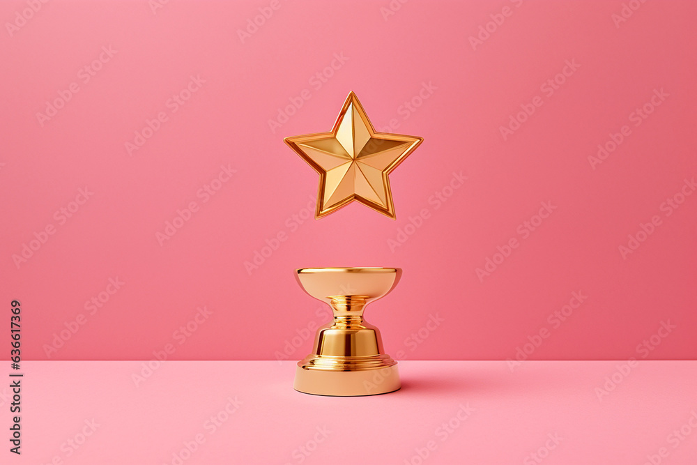 Gold winners award with star. Star trophy for a winner or champion. Rating golden star symbol of customer satisfaction review service, best quality ranking. Concept of great feedback experience Gold winners award with star. Star trophy for a winner or champion. Rating golden star symbol of customer satisfaction review service, best quality ranking. Concept of great feedback experience