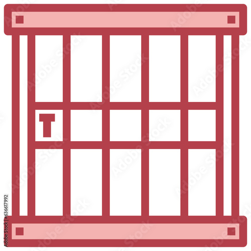 jail line icon,linear,outline,graphic,illustration