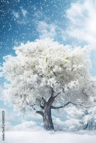 Cherry blossom in snow  © mahdee