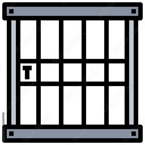 jail line icon,linear,outline,graphic,illustration