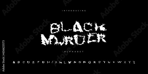 blackmetal font rock alphabet root font