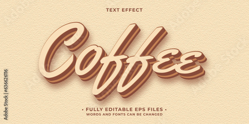 coffee text effect editable eps cc