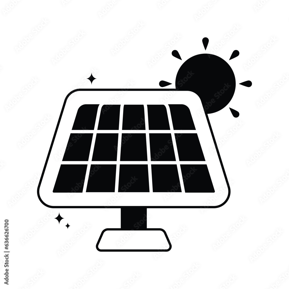 Solar panel doodle vector outline Sticker. EPS 10 file Solar panel doodle vector outline Sticker. EPS 10 file